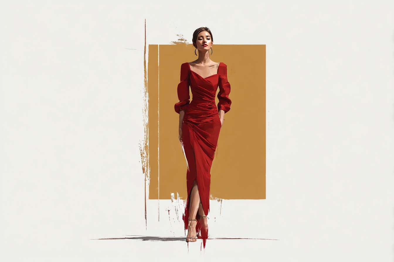 The_Perfect_Burgundy_Ruched_Dress_For_A_Garden_Party._Drawing_f87e424c-dc8a-4fd0-b9e2-df5afbeddb7d_2